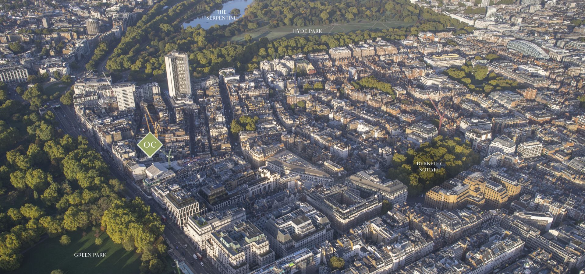 aerial view of one carrington and mayfair