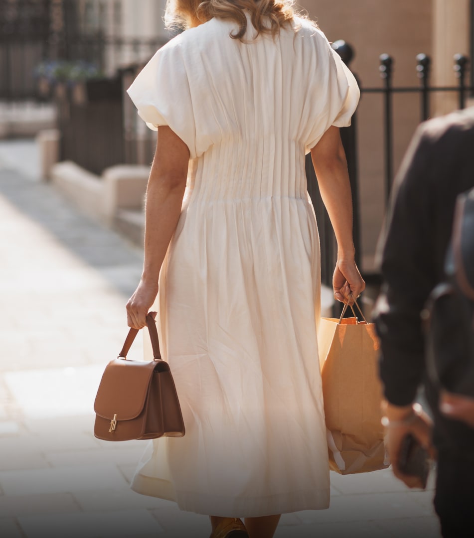 people walking in mayfair street